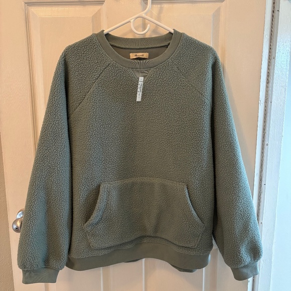 NWT Madewell (Re)sourced Sherpa Sweatshirt - Picture 2 of 2